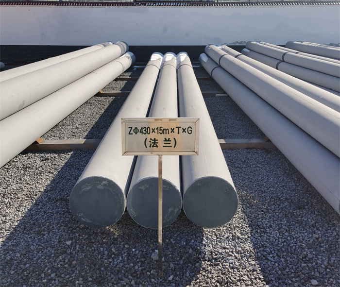 灵山430×15米×T×G砼电力电杆